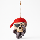 Hanging Pirate Skull Halloween Prop